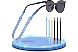 Pamofuper Cordino per Occhiali, 6 Pezzi Regolabile Laccetti per Occhiali, Antiscivolo Laccetto Occhiali per Corsa, Sci, Nuoto