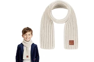 ADLABLD Warm Scarf for Kids, Cute Winter Scarves for Boys & Girls Black Knitting Scarf for Kids Child Winter Neck Warmer(Red)