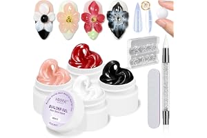 MIZHSE 3D gel nagelkonst modellering gel UV skulptur gel för naglar 5 g x 4