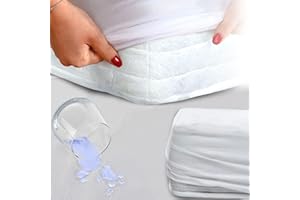 ‎EVE TEXTILE GMBH Eve Textile® Wasserdichter Matratzenschoner Matratzenauflage ÖKO-TEX 100 Inkontinenzauflage & Milbenschutz - Atmungsaktiver Matratzentopper Nässeschutz Bezug Maschinenwaschbar (1, 180x200 cm)