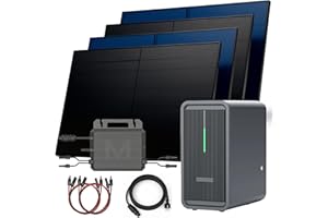 SUNNIVA® 2000W Balkonkraftwerk mit 2,24 kWh Speicher MARSTEK B2500-D, BIFAZIAL FULLBLACK komplett Steckdose, PV Solaranlage Komplettset mit Solarspeicher, 4x 500W N-Type Glas-Glas Bifacial Module