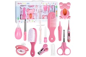 Kit Bebe Recien Nacido Higiene, MKNZOME 13 piezas Kit de Aseo para Bebés con Estuche de Transporte Set Cuidado Bebe Regalo para bebés recién nacidos niños pequeños cuidado de la salud y aseo