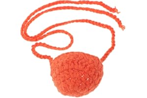 MILISTEN Rękawica do nosa ręcznie robiona dekoracyjna ocieplacz do nosa, ochrona przed kurzem, mrozem i mrozem, dla dorosłych, dzieci, pomarańczowa