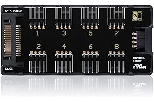Noctua NA-FH1, 8 Channel Fan Hub for up to Eight 12V or 5V Based 4-pin PWM or 3-pin Fans (Black)