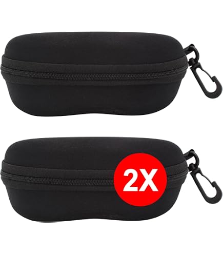 MoKo Semi-Hard Sunglasses Case - Protective Eyeglass Holder With Hook & Screwdriver (2 Pack) - View #6