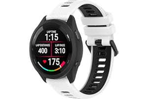 FiiMoo Silikonowy pasek kompatybilny z Garmin Venu 3/2, Forerunner 265/255/965, Vivoactive 4 - 22 mm, zamiennik sportowy - biały