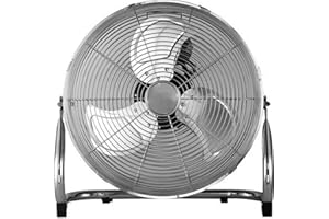 EFFE HOME 7401811 - Ventilatore industriale da pavimento, 3 velocità, 4 pale, in metallo