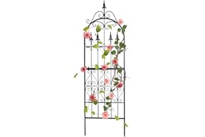 SCENDOR GARDEN 1 Treillis de Jardin 182 cm X 55 cm pour Plantes Grimpantes - Treillis en Fil de Fer Métallique Lourd pour Plantes Grimpantes d'Extérieur Antirouille