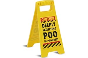 BOXER GIFTS Boxer Deeply Satisfying Poo in Progress Novelty Toilet Humour Warning Sign | Hilarious Secret Santa Gift For Him, 11.8cm x 25cm