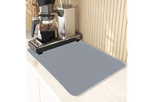Yeria Tappetino per macchina da caffè, tappetino assorbente per asciugare i piatti, tappetino antiscivolo per bar, tappetino per fuoriuscite, tappetino per scolapiatti