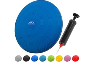 ‎EVEREST FITNESS EVEREST FITNESS Luftkissen, aufblasbar, 33 cm Durchmesser, mit Luftpumpe, Balancekissen, Trainingskissen, Sitz und Rückenlehne
