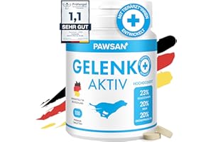 PAWSAN® Gelenktabletten Hund - Grünlippmuschel Hund - HOCHDOSIERT - Gelenktabletten für Hunde mit Teufelskralle Hund, MSM Hund & Kollagen Hund - Gelenk- & Knochenschutz für Hunde