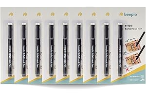 beeplo Pennarello rilevatore di banconote false SafeCheck Pen | 6000 banconote verificate per unità | Euro e dollari | Rilevazione sicura e immediata (9)