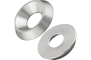 DSM-VERBINDUNGSTECHNIK Rosette tornite in materiale massiccio, in acciaio inox A2/V2A, per viti a testa svasata con omologazione ETA, rondelle decorative, rondelle a svasatura (M6, 100 pezzi)