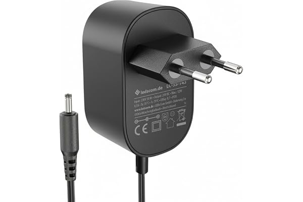 ledscom.de Bloc d'alimentation LED 12W pour système enfichable ATOM, fiche, 24V DC, noir, IP20