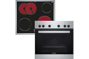 Siemens EQ110KA2EE iQ100 Herd-Glaskeramik-Kochfeld-Kombination (herdgesteuert), 59,4 cm breit, Schnellaufheizung, 3D-Heißluft