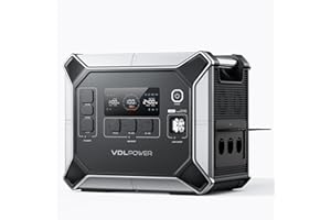 VDLPOWEREU Générateur Électrique Portable, Station Électrique 2048Wh/2400W(4800W Pic), Générateur Solaire à Batterie LiFePO4 Generator avec 4 Sorties CA 230V HS2400