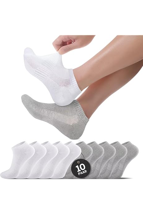 6 Chaussettes Sport Unisexes TUUHAW - Coton OEKO-TEX - Pour Running Et Cyclisme