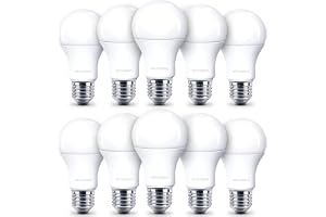 ehomeled E27 varmvit LED-lampa 3 000K, 11W motsvarande 100 W, Edison LED-lampor A60 skruvbas, 1521lm, 280° strålvinkelenergibesparing, dimbar, 10 st