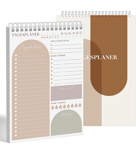 UPBoost® - Tagesplaner A4-50 Blatt - Produktivitätsplaner - To-Do-Liste - Prioritäten