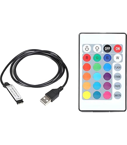 PATIKIL 10-Pack USB To 2-Pin Solderless LED Strip Connector Cable – 6.9", 5V, For 10mm 5050 Single Color Strips