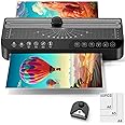 Ssumght Laminator Machine A4, Laminating Machine with 50 Laminating Pouches, Hot and Cold Thermal Laminator, 4-in-1 Lamination Machine with 5 Laminating Modes and Auto-Off for Home Office School Use