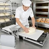 UIBAO Stainless Steel Dough Rolling Machine, Folding Electric Roller, Compact Design on the Table, Adjustable Thickness 2 to