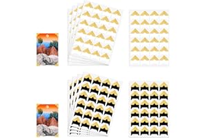 ZEYIYER 240 Pcs Photo Corners for Scrapbooking, Self Adhesive Photo Stickers Gold Photo Mounting Corners for Photos Album, Picture Frames, Memory Books, Journal