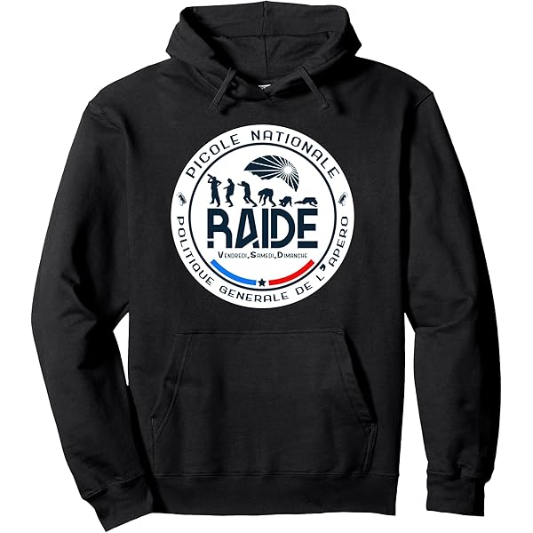 Sweat à Capuche Drôle 'Police Nationale Picole' - Homme Et Femme, Coupe Classique, Col Tissé, 241g, Humour Décalé