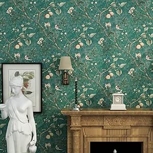 Tapete Vliestapete Country Style Vogel und Blumen Tapete American