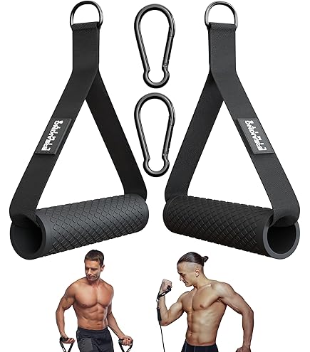 LARA STAR Pull-Up Handles, Fitness Carry Strap, Robust Cable Machine Handles, Strength Training for the Gym at Home, Pull-Up Bars, Bars and Pullers