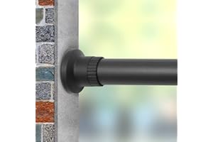 VAILGE Teleskopstange, 210-310cm, Schwarz, Klemmstange für Gardinen und Raumteiler, ausziehbare Gardinenstange, Spannstange