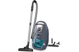 Rowenta Silence Force Aspirateur avec sac, Aspirateur traineau, Silencieux, Performant, Gris/Bleu, Capacité XL 4,5L, Accessoirisés, Fabriqué en France RO7740EA