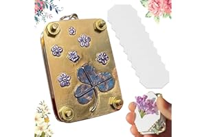 DOWNDRIFT Mikro Blumenpresse Micro Flower Press Kreative Miniatur-Pflanzenpresse Blumen Pressen Aus Metall DIY Gepresstes Blumenpflanzen Erhaltungs Set Geeignet für Handwerks （Kleeblatt）