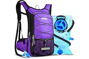 Lunidry 15L Sac à Dos d'hydratation avec vessie d'eau de 3L, Sac Trail Running pour Femme Homme, pour Randonnée Cyclisme Marathon VTT, Ajustables à Taille Sac à Dos d'eau avec système d'hydratation