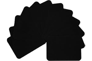 AXEN 12PCS Iron on Repair Patches, 100% Cotton Fabirc Mending Patches for Clothing, Pants, Dress, Shirts, Coats, Jeans and More, Black