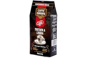 CAFFÈ EUROPA Caffe Europa in Grani - Caffè in Grani Tostato a Legna, Caffè dal Gusto Delicato, Aroma Intenso, Miscela 70% Arabica - 30% Robusta, 1Kg