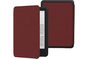 MoKo Case Fits 6" All-New Kindle (11th Generation-2024/2022 Release), Lightweight Shell Cover with Auto Wake/Sleep for Kindle 2024/2022 11th Gen e-Reader, Wine Red