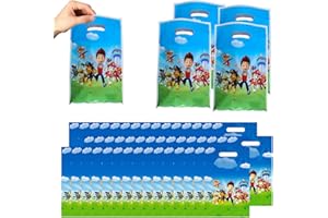 MIZT 50 Pezzi Sacchettini Compleanno Bambini, Sacchetti Regalo, Sacchetto per Caramella,Borsa di Regalo per Feste di Compleanno di Natale, Feste a Tema 25 x 16 cm