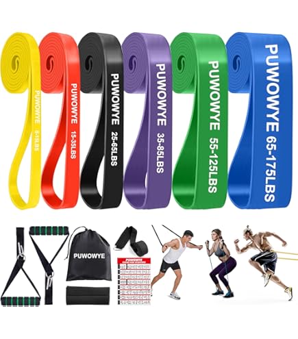 Set Di 5 Tube Elastiche Per Fitness - Con Livelli Di Resistenza Diversi E Accessori (10-30 LB) - Foto 8