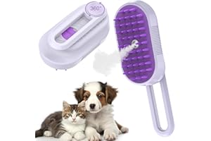 BIRDTOBR Cepillo de Vapor para Gatos, Cepillo de Vapor para Gatos 3 en 1, Cepillo de Vapor para Gatos para Masaje, Cepillo de Aseo para Gatos for Tangled and Loosse Hair