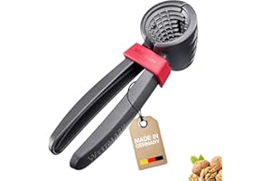 Westmark Schiaccianoci Nussprofi – robusto schiaccianoci per noci, noci brasiliane e nocciole, facile da usare, include pinze per tenerlo in mano – alluminio, Antracite/Rosso