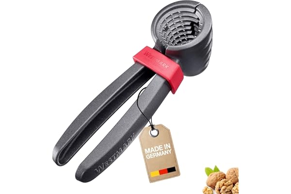 Westmark Casse-noix et pince à champagne extra large ouverture pour noix avec pince, aluminium, Westmark Nusspro, anthracite/rouge, 33222270, Anthrazit