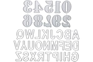 ZOOTING 36 pezzi Cutting Dies Modello di taglio Lettera grande+numeri Set metallo muore Grande alfabeto Argento blanking per DIY Taglio Album Scrapbooking, Taglio Stencil Carte di carta Scrapbook Decorazione