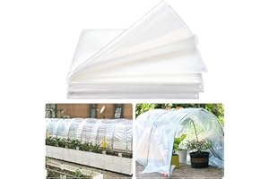 DAZZTIME 3 x 6M Polyethylenfolie Transparent Gewächshausfolie,Extra Dick Reißfest Gartenfolie aus Polyethylen,Gartenfolie aus Polyethylen,für Gartenarbeit Treibhaus Folientunnel(200Mu/1000G)
