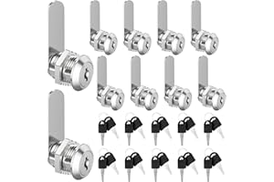 Forhandy 10 Piezas Cerraduras Taquillas 20 mm una llave Controla una Cerradura, Cerradura Taquilla Vestuario para Puertas de hasta 16 mm de Espesor