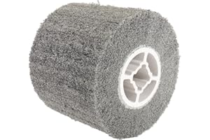 SI FANG 120x100mm Nylon Web Drum Non-woven Abrasive Flap Wire Drawing Polishing Burnishing Wheel for Stainless Steel Metal Finishing Polishing, Surface Treatment (Grit 60)