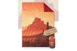 KingCamp Couverture de camping imperméable et légère – Couverture thermique chaude avec boutons pression – Couverture de voyage pliable pour pique-nique, plage, randonnée, voiture, camping et