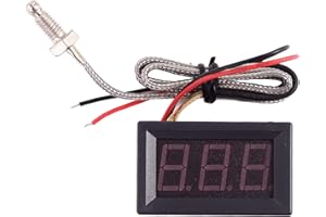 DONGKER LCD Digitale Termometro Con Sonda ,-60℃~999℃ Sensore Di Tipo K Di Livello Industriale Termocoppia M6 ,per Misura Di Caldaie, Aria, Liquidi DC 4.0V-28V