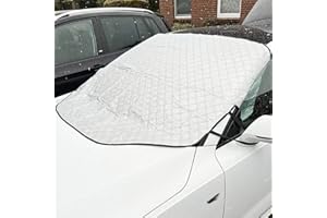 AZEDHUA Car Windshield Cover, Magnetic Car Snow Cover, Windshield Snow Cover Ultra Thick Protective Windscreen Coverb Protect From Snow Ice Frost Sun UV Dust for Cars SUVs All Year Round (147×116cm)